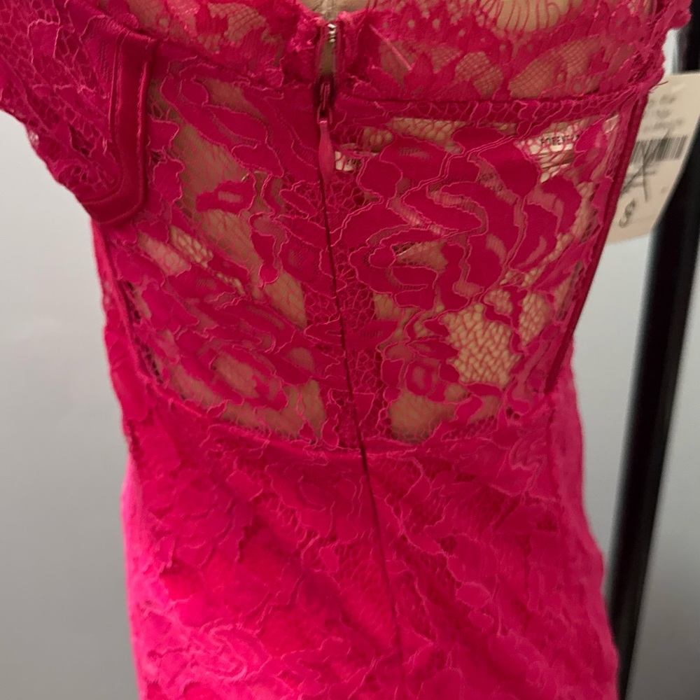 Forever Hot Pink Lace Slip dress - Picture 4 of 4